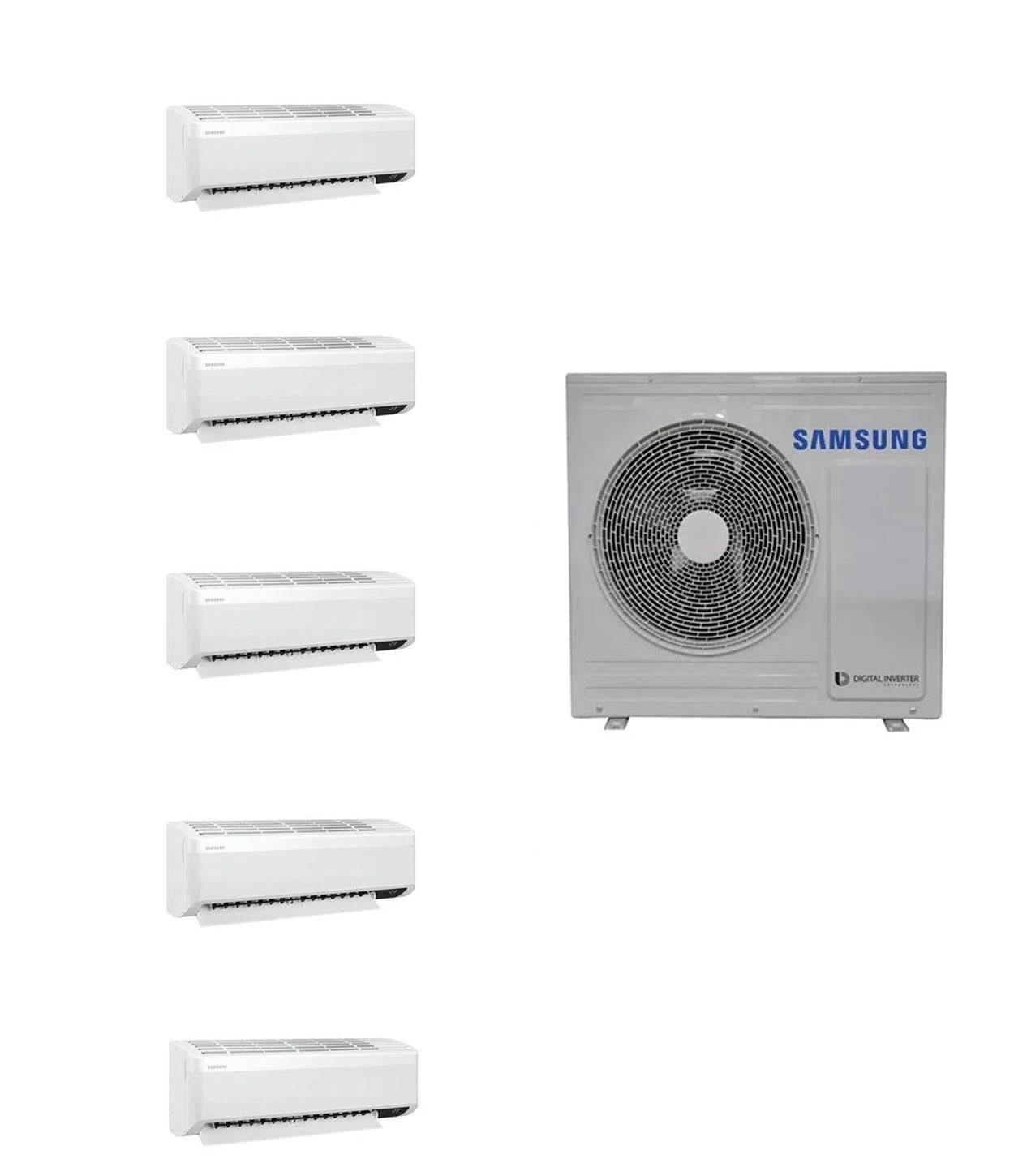 Samsung Samsung Wind Free Multi 1+5 Sistem (AJ100TXJ5KH/EA) 10 kw Dış 7+7+7+7+24 Btu İç Ünite Duvar Tipi Klima En Ucuz Fiyatları ve Özellikleri