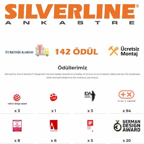 SilverLine 3420 Classy Siyah 60cm Davlumbaz