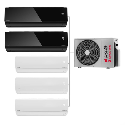 Arçelik Karma Multi Sistem Duvar Tipi 5+1 İnverter 9+9 BTU (Siyah) 9+9+9 BTU (Beyaz) - 30000  BTU Dış Ünite