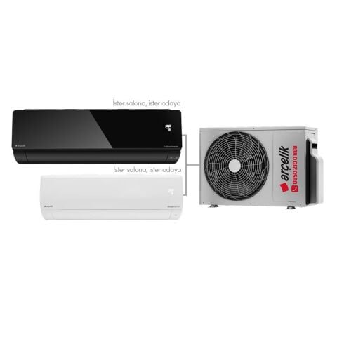 Arçelik Karma Multi Sistem Duvar Tipi 2+1 İnverter 12 BTU (Siyah) 9 BTU (Beyaz) - 16000 BTU Dış Ünite