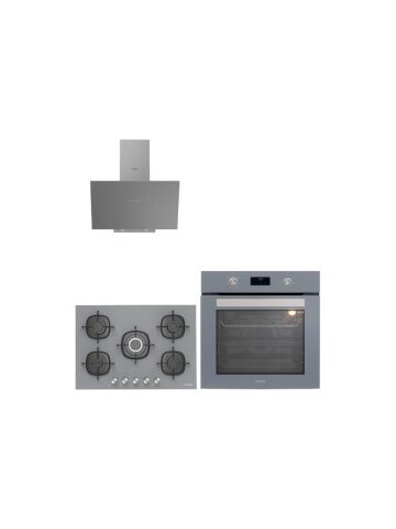 Silverline 3'lü Ankastre Set Gri Cam Set  BO6502S02-3481 Gri -CS5622S01