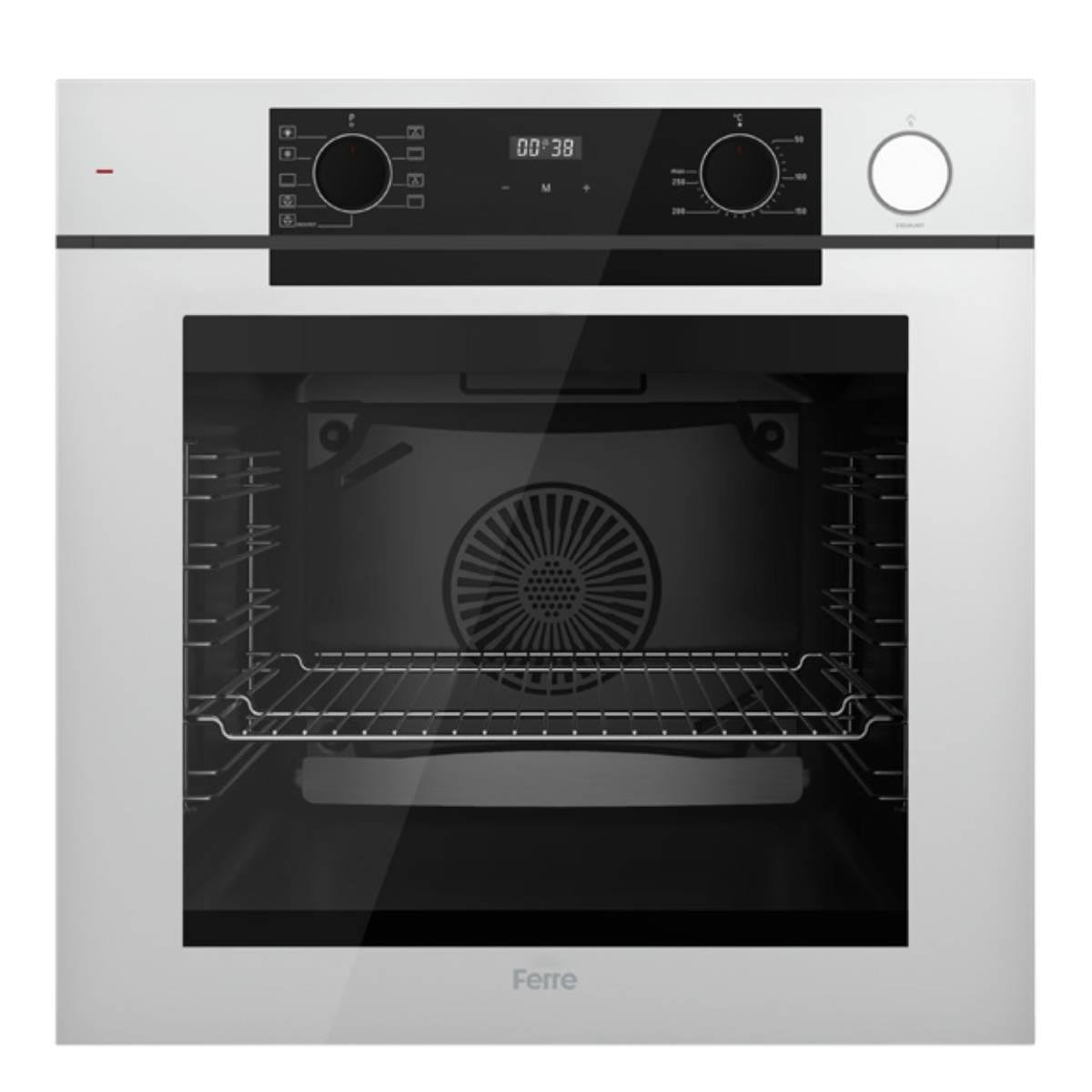 Ferre Artline Fryart & SteamArt Qep64CB Beyaz Cam Ankastre Fırın