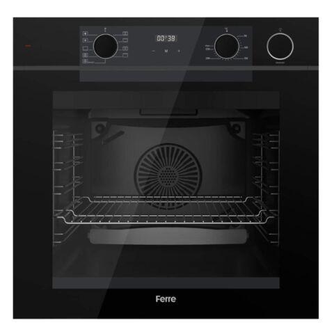 Ferre Artline Fryart & SteamArt Qep64CS Siyah Cam Ankastre Fırın