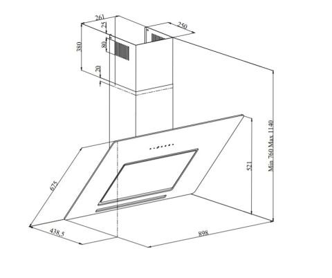 Silverline 3261 Andromeda Silence Ultra Sessz Beyaz Cam Davlumbaz
