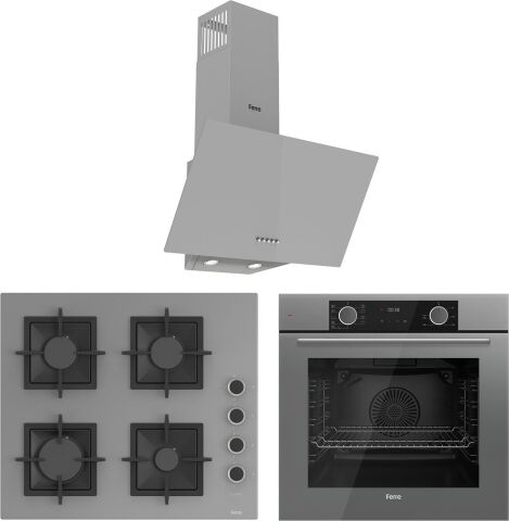 Ferre Fryart Sc Serisi Gri 3'lü Ankastre Set ( XE63CPR-SC208-D088 )