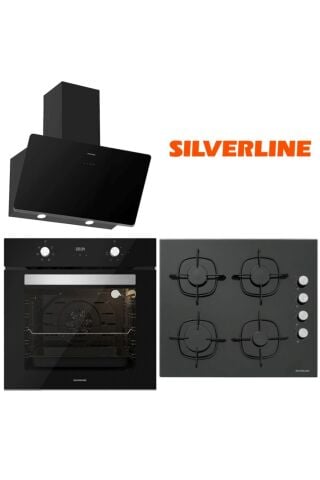 Silverline Siyah Cam Ankastre Set Bo6502b01 - Cs5335b01 - 3457