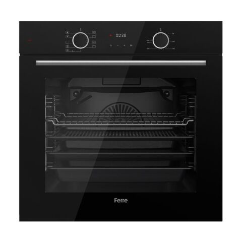 Ferre 2'Li Siyah Cam Ankastre Set Ms261 Vitroseramik Elektrikli Ocak - XE63CS Fryart Fırın