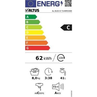 Altus AL 8103 D Beyaz Çamaşır Makinesi
