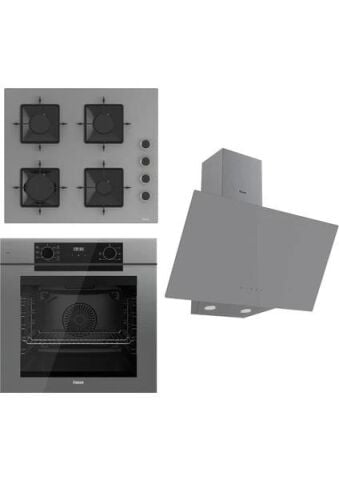 Ferre Fryart Serisi Gri Set (SS208 + QEP63CPR +D079 ) - Emaye Izgara