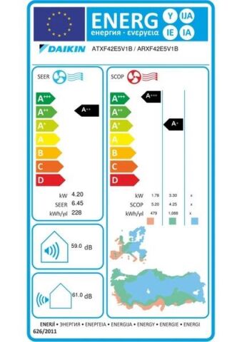 Daikin Yeni Siesta Sensira 14000 Btu/h ATXF42F Inverter Klima R32