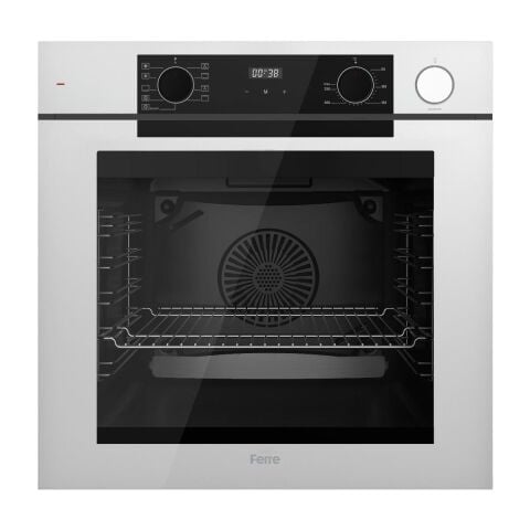 Ferre Steamart-Fryart Serisi Beyaz Set (CS206-FA + QEP64CB +D078) - Emaye Izgara
