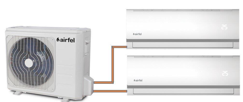Airfel Duvar Tipi Multi 2+1 Sistem 12+12 İç 2LMX50 Dış Ünite