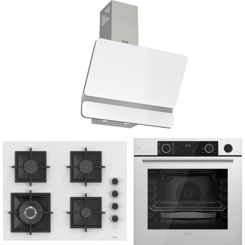 Ferre Fryart Sc Serisi Wok'lu Beyaz 3'lü Ankastre Set (XE64CB-SC406-D081)