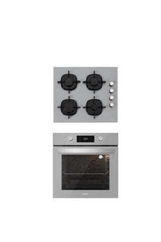 Silverline Gri 2'li Ankastre Set 5 Yıl Garanti (Cs5335s01+bo6504s01)
