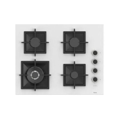 Ferre Steamart-Fryart-Silentart Serisi Beyaz Set (SC406-WFA + QEP64CB +D064-SA ) - Döküm Izgara / 65 cm Ocak