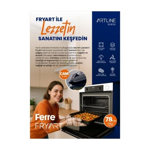 Ferre Fryart Artline Steam QEP64CB - SC406-WFA - D064-SA 9 Prog. Dijital Turbo Ank. Set - Beyaz