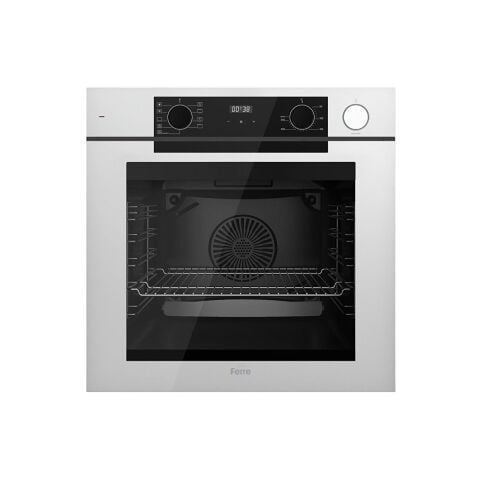 Ferre Steamart-Fryart-Silentart Serisi Beyaz Set (SC406-WFA + QEP64CB +D081-SA ) - Döküm Izgara / 65 cm Ocak