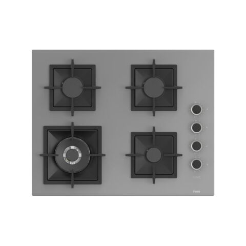 Ferre Fryart-Sılentart Serisi Gri Set (SC408-WFA + QEP63CPR +D065-SA) - Döküm Izgara / 65 cm Ocak