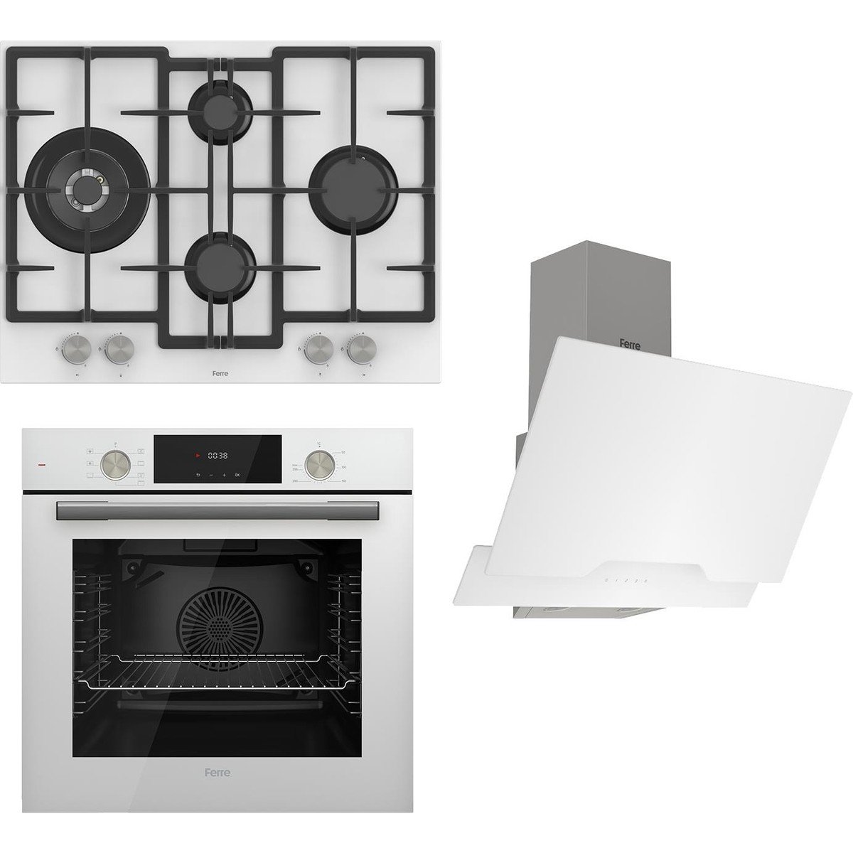 Ferre Flowart Serisi Beyaz Set (ED076+ QMS63CB +D064 )