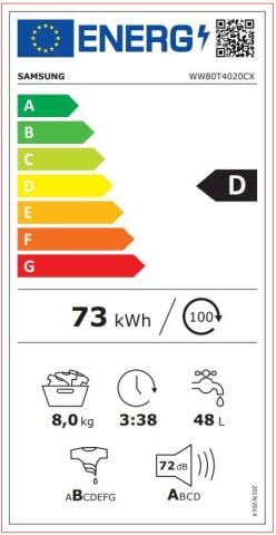 Samsung WW80T4020CX/AH 1200 Devir 8 kg Çamaşır Makinesi