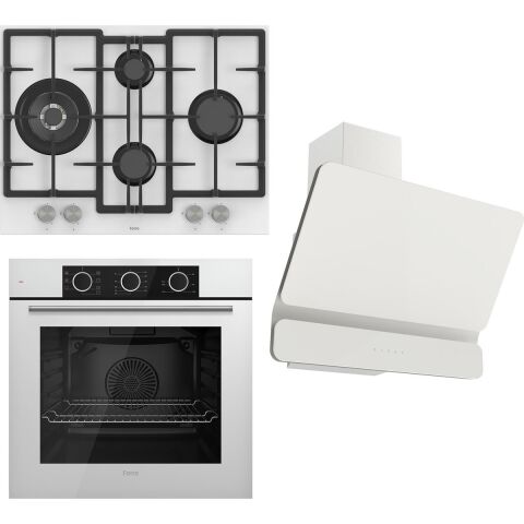 Ferre Flowart Basıc Serisi Beyaz Ankastre Set (ED076+ XE62CB + D081 )