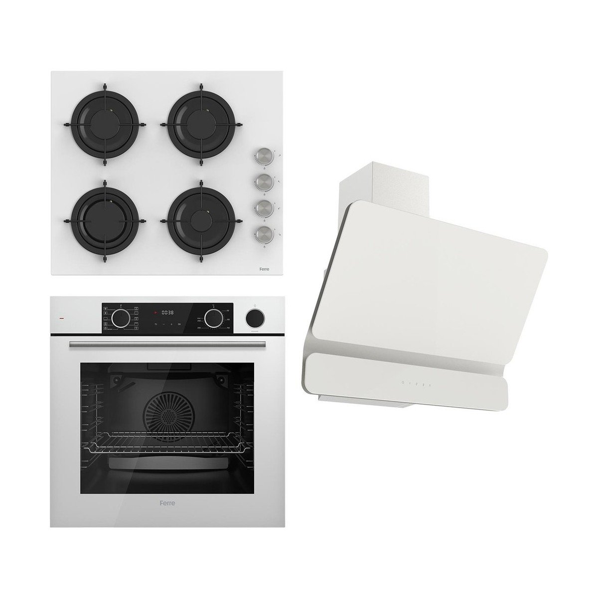 Ferre Flowart Serisi Beyaz Set (ED076+ QMS63CB +D081 )