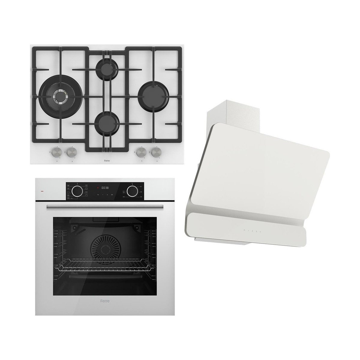 Ferre Fryart Serisi Airfry Pişirme Beyaz Set (ED076 + XE63CB +D081 )