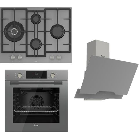Ferre Flowart Serisi Gri Set (ED078+ QMS63CPR +D065 )