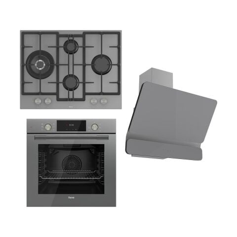 Ferre Flowart Serisi Gri Set (ED078+ QMS63CPR +D082 )
