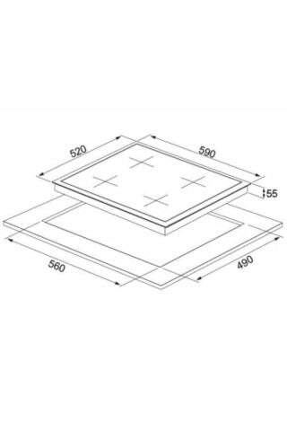 Silverline Siyah Cam Ankastre Set BO6024b01-CS5335B01-3420 Classy