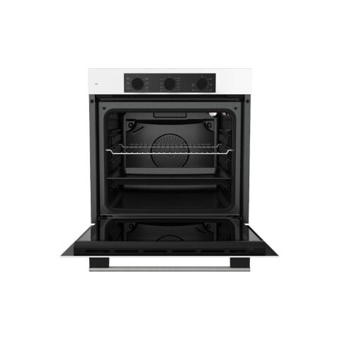 Ferre Yeni Seri Flowart Beyaz Cam Ankastre Set (QBL62CB + CS206-FA + D087)