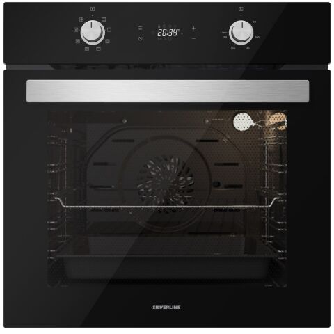 Silverline BO6504B01 - CS5364B01 - 3420 Classy 60 Siyah Cam Ankastre Set