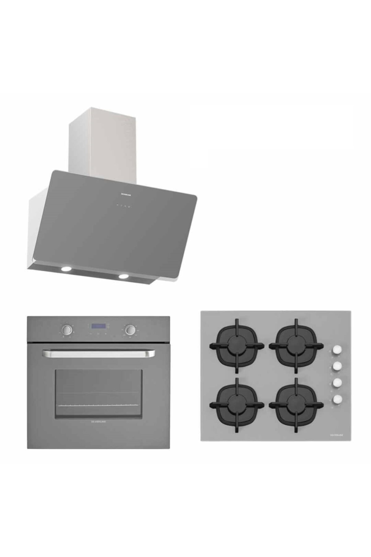 Silverline Gri Cam Ankastre Set 3457 Soho - Cs5343s01 - Bo6181s02
