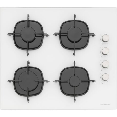 Silverline BO6504W01 - CS5335W01 Beyaz Cam Ankastre Set