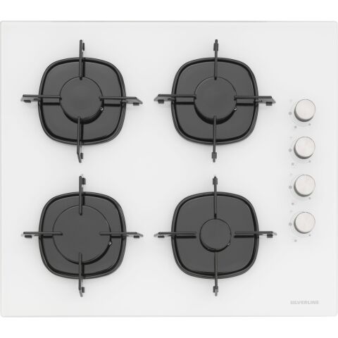 Silverline BO6504W01 - CS5335W01 Beyaz Cam Ankastre Set