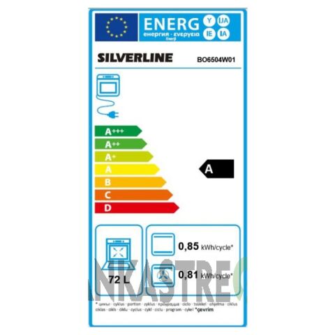 Silverline BO6504W01 - CS5335W01 Beyaz Cam Ankastre Set