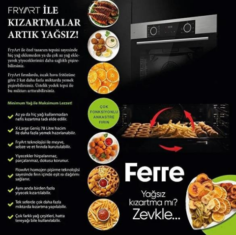 Ferre Fryart Rs Serisi Beyaz Ankastre Cam Set D064 + RS036 + XE63CB