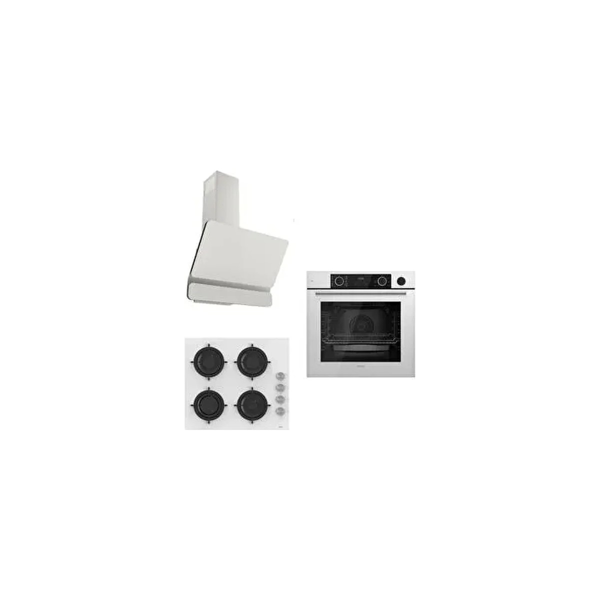 Ferre Steamart Cs Serisi Lux Beyaz Ankastre Set ( D081 - CS206 - XE64CB )