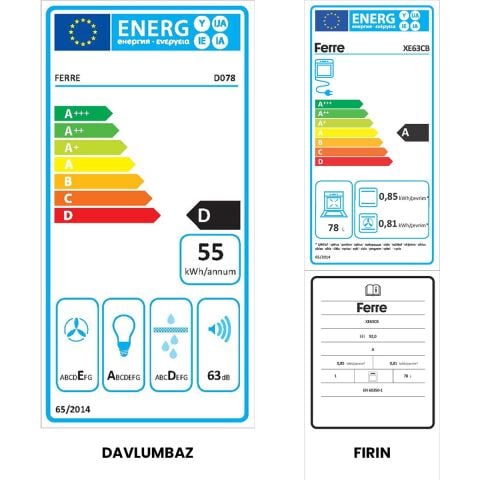 Ferre Ultra Fryart Cs Serisi Beyaz Ankastre Cam Set (D078 + CS206 + XE63CB)