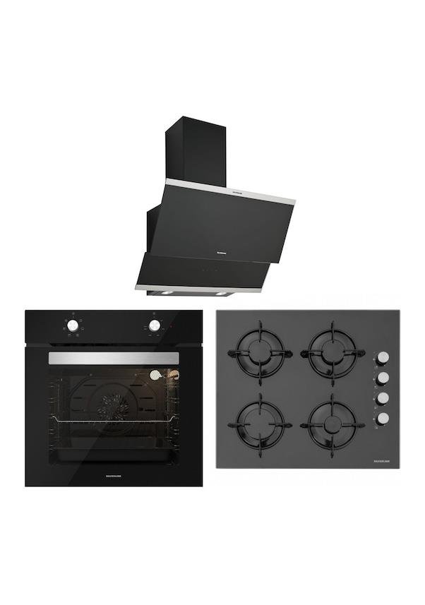 Silverline Siyah Cam Ankastre Set Bo6501b01 - Cs5349b01 - 3420 Classy