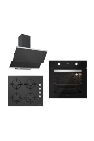 Silverline Siyah Ankastre Set 5 ( 3420b - Cs5335s01 - Bo6502b01 )