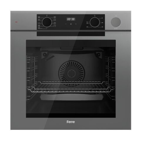 Ferre Steamart-Fryart-Sılentart Serisi Gri Set (SS038 + QEP64CPR +D079-SA) - Döküm Izgara / 75 cm Ocak