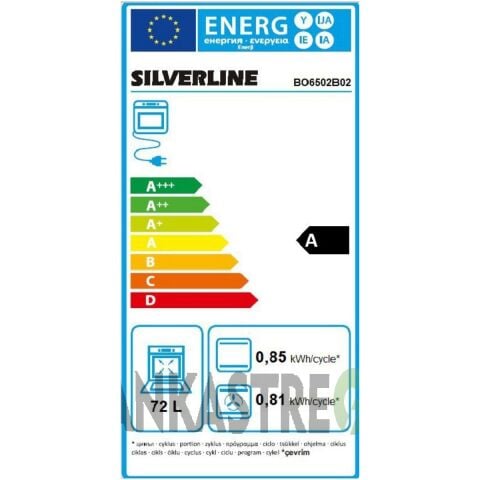 Silverline BO6502B02 - CS5343B01 Siyah Cam Ankastre Set