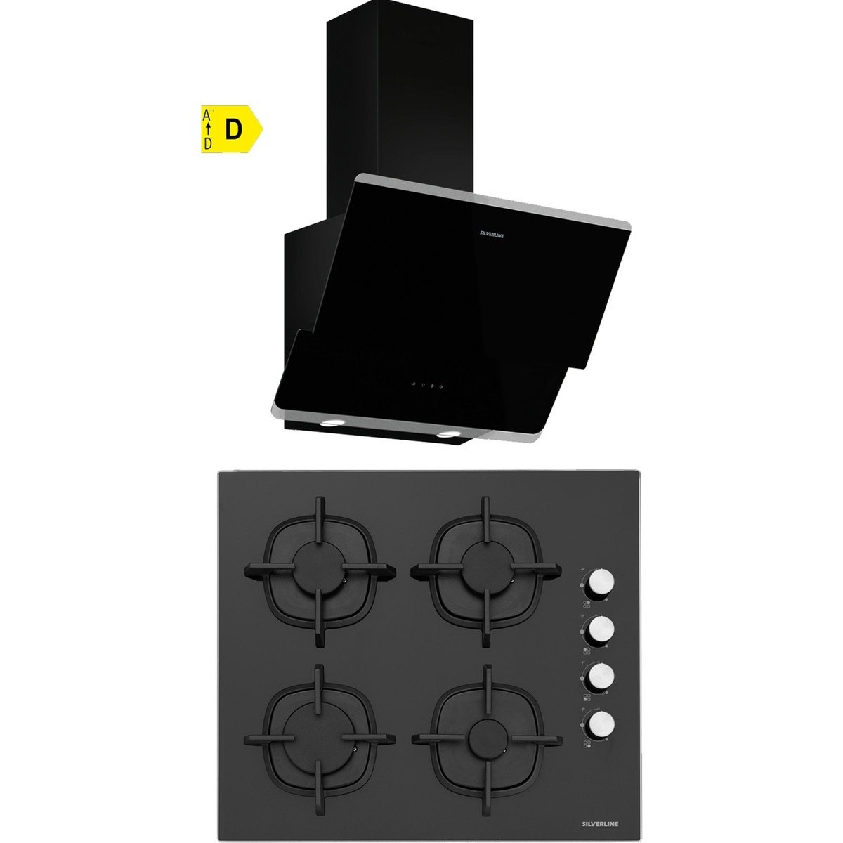 Silverline CS5343B01 - 3490 Oslo Siyah Ankastre Set