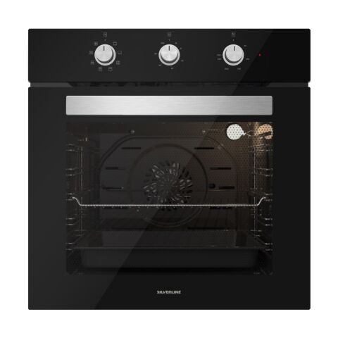 Silverline BO6503B01 - CS5343B01 - 3457 Soho 60 Siyah Cam Ankastre Set