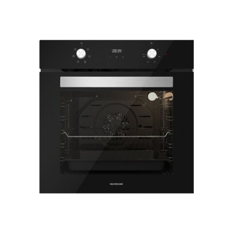 Silverline Siyah Ankastre Set :soho Siyah 60 cm Cam Davlumbaz , CS5335B01 Siyah Ankastre Cam Ocak , B06502B01 Siyah Ankastre Fırın