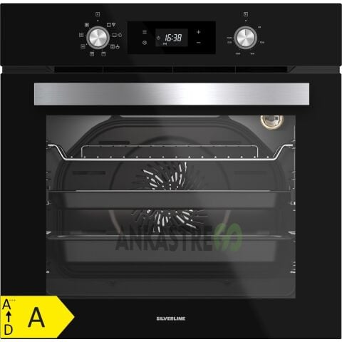 Silverline BO6503B01 - CS5335B01 - 3457 Soho 60 Siyah Cam Ankastre Set