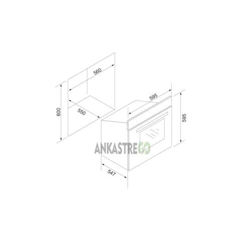 Silverline 2'li BO6502W02 - CS5343W01 Beyaz Cam Ankastre Set