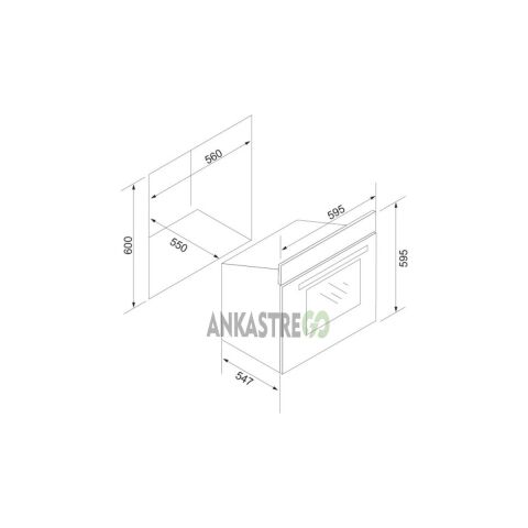 Silverline 2'li BO6502W02 - CS5343W01 Beyaz Cam Ankastre Set