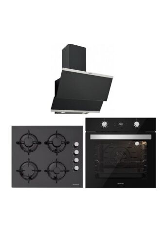 Silverline Siyah Cam Ankastre Set BO6504B01 - CS5349B01 - 3420 Classy